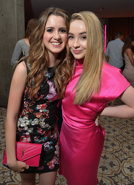 Actors Laura Marano and Sabrina Carpenter attend a DJ night hosted by Vanity Fair, L'Oreal Paris, & Hailee Steinfeld at Palihouse Holloway on February 26, 2016 in West Hollywood, California. — frame 9/9 (446×612)