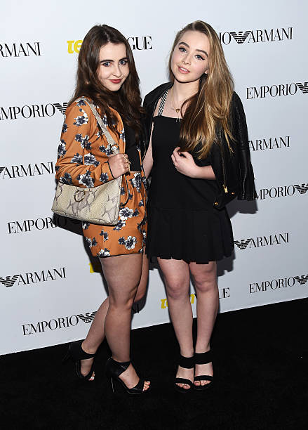 Actress Sabrina Carpenter and her sister Sarah Carpenter arrive at Teen Vogue's 13th Annual Young Hollywood Issue Launch Party on October 2, 2015 in Los Angeles, California. — frame 7/7 (439×612)