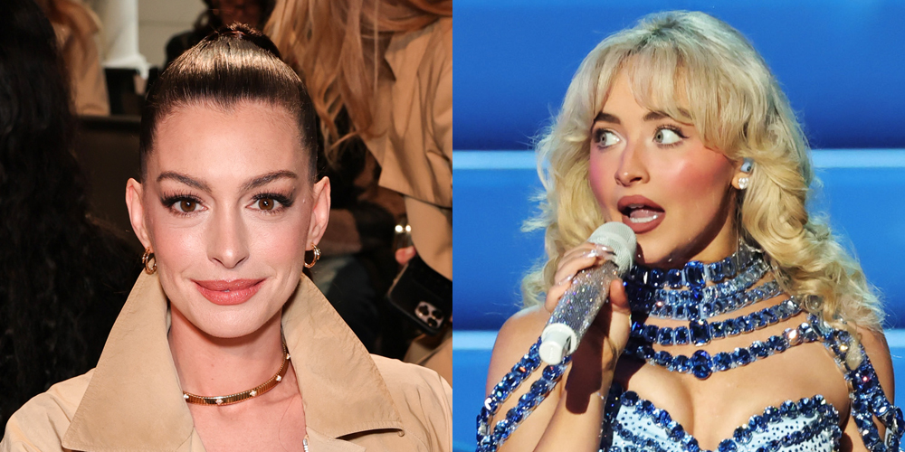 Anne Hathaway Gets ‘Arrested’ by Sabrina Carpenter & Jokes She’s From Genovia! (1000×500)