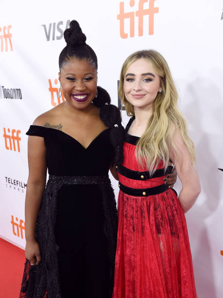 Dominique Fishback and Sabrina Carpenter attend the "The Hate U Give" premiere during 2018 Toronto International Film Festival at Roy Thomson Hall on September 7, 2018 in Toronto, Canada. — frame 14/22 (458×612)
