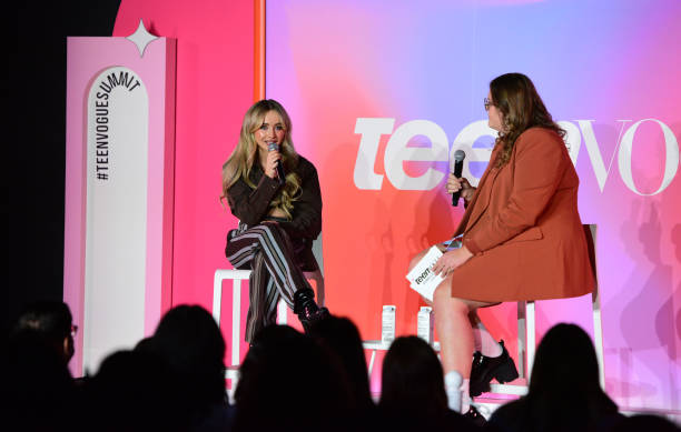 Sabrina Carpenter and Claire Dodson Speak Onstage