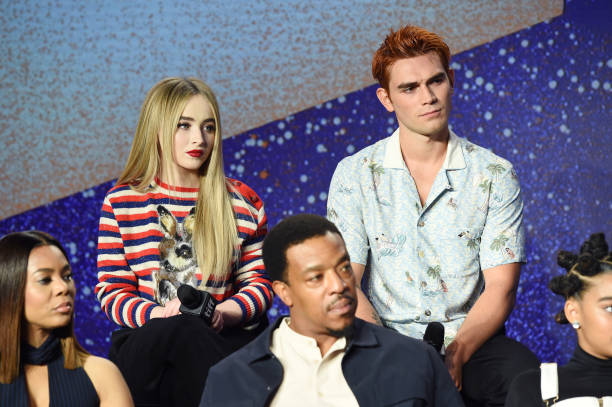 Sabrina Carpenter and Kj Apa Speak Onstage