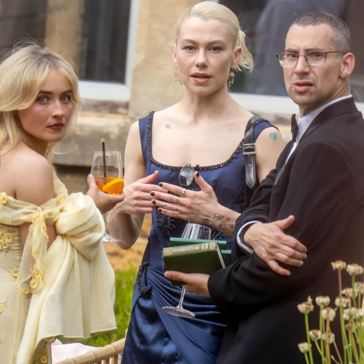 Sabrina Carpenter Butter Yellow Floral Gown at Eng
