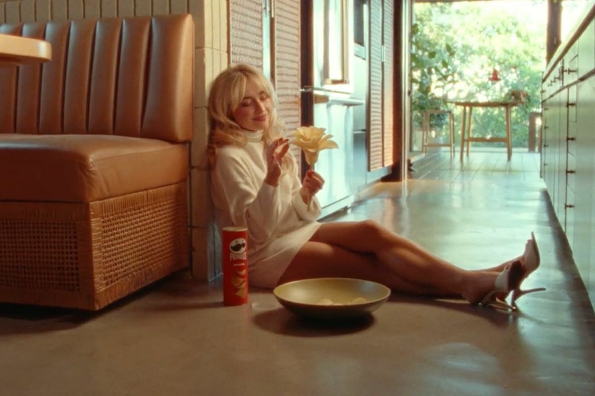 Sabrina Carpenter for Pringles Super Bowl Ad Campa