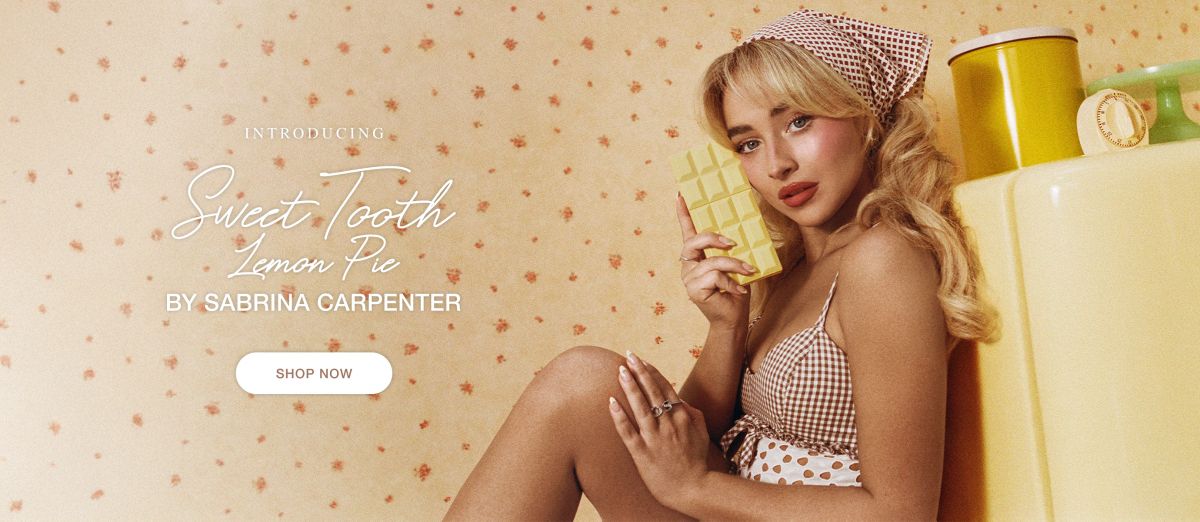 SABRINA CARPENTER for Sweet Tooth Lemon Pie Perfume, December 2025 (1200×522)