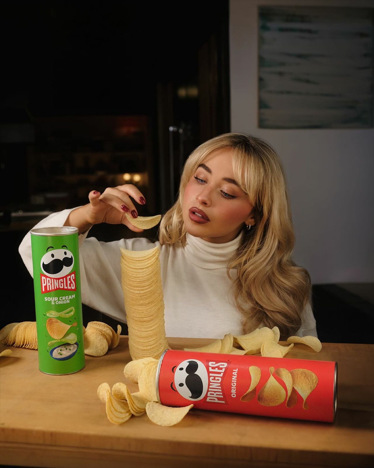 Sabrina Carpenter in Pringles Super Bowl Ad Campaign 2026 (1280×1600)