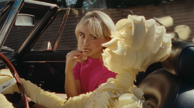 Sabrina Carpenter Makes a Man Out of Pringles