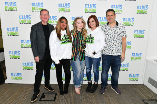 Sabrina Carpenter Poses with Elvis Duran Medha Gan