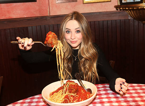 Sabrina Carpenter promotes her Hollywood Record's CD "Eyes Wide Open" and her Disney TV show "Girl Meets World" at Buca di Beppo Times Square on June 7, 2015 in New York City. (612×446)