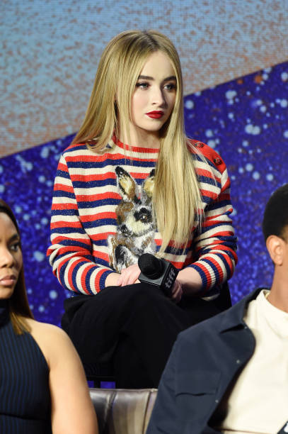 Sabrina Carpenter Speaks Onstage at the Hate U Giv