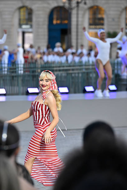 Sabrina Carpenter Walks the Runway During Vogue