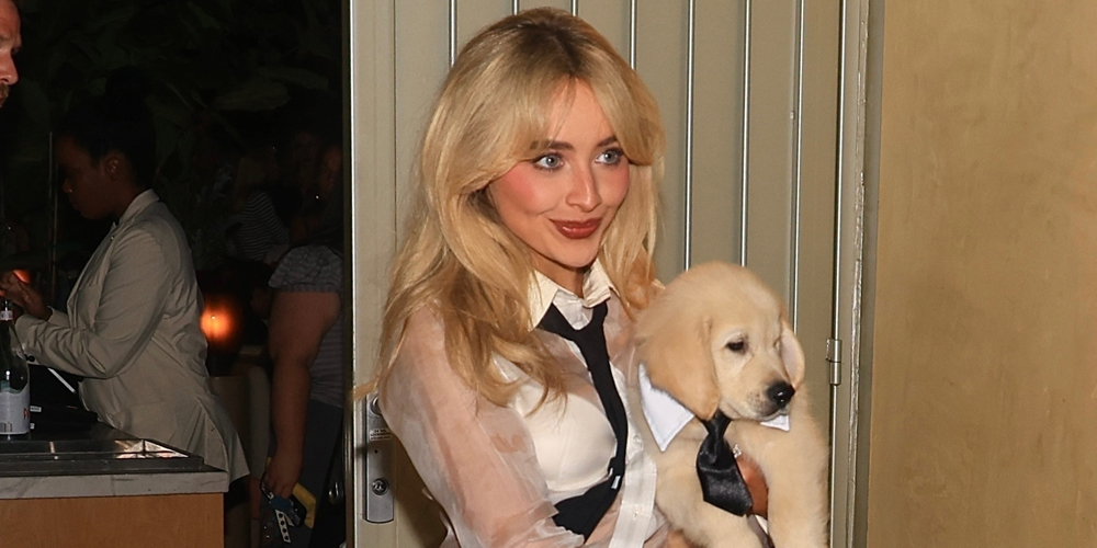 Sabrina Carpenter Wears Matching Black Ties