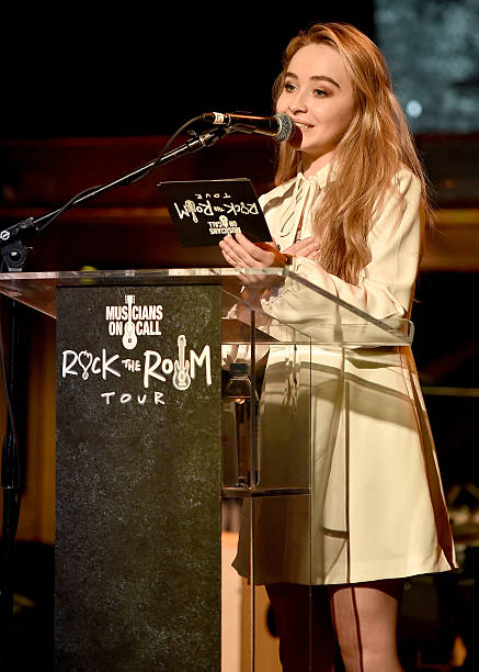 Singer Actress Sabrina Carpenter Speaks Onstage