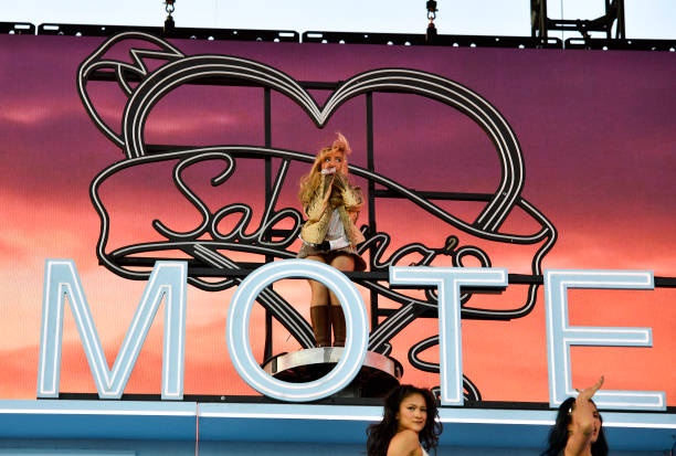 Singer Sabrina Carpenter Performs on the Coachella
